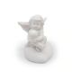 Angel, sedeč na srčku, s kroglo, z LED lučko, polimasa, 6x5.5x8.5cm