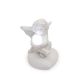 Angel, sedeč na srčku, s kroglo, z LED lučko, polimasa, 6x5.5x8.5cm